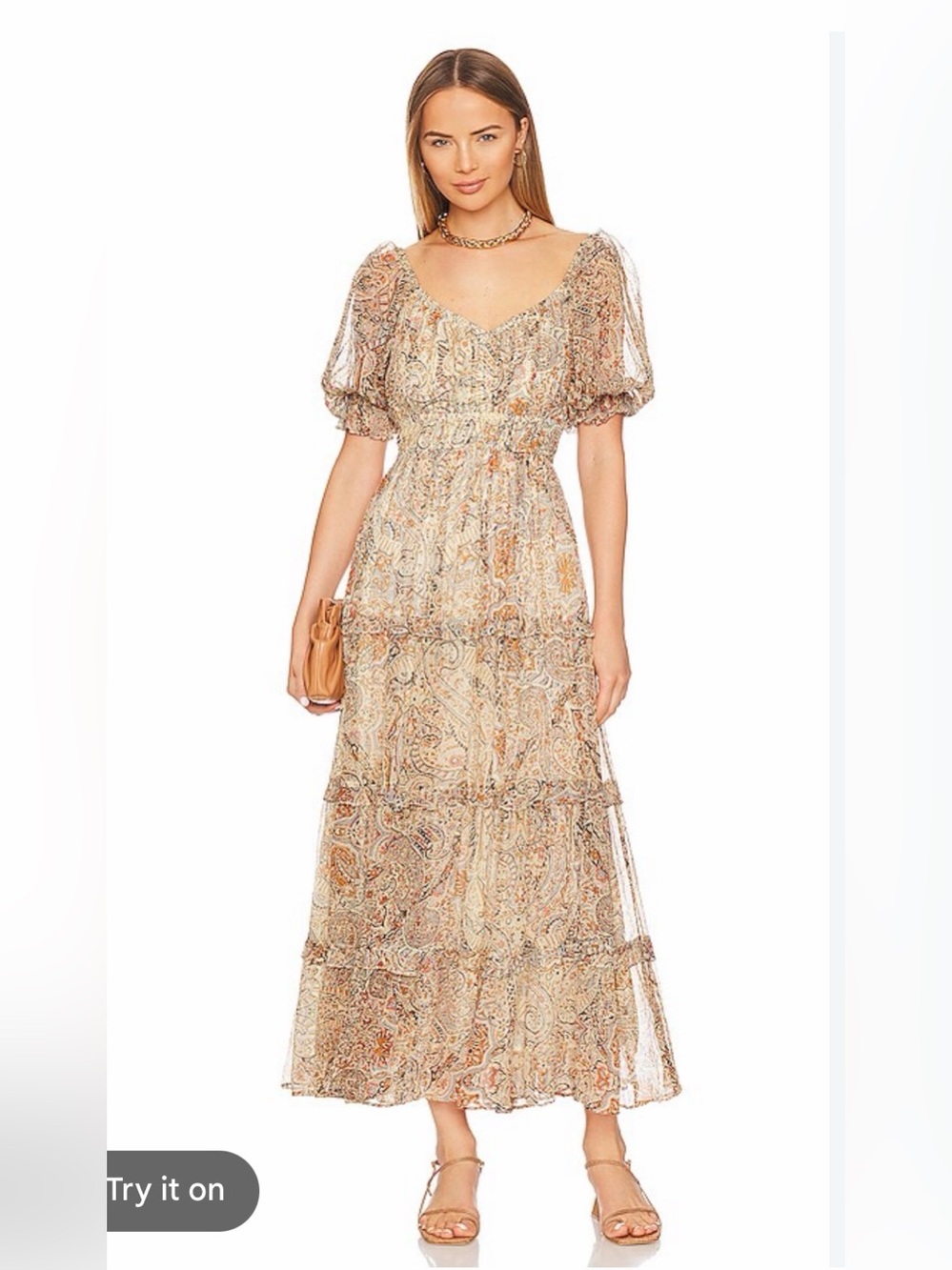 Cleobella "Arabella" tiered ankle dress - Size L